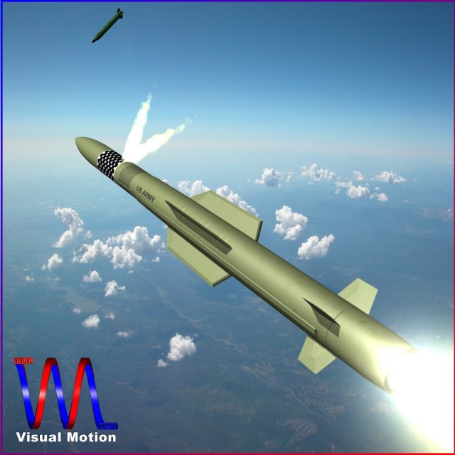 mim-104f pac-3 mse missile 3D Model .c4d .max .obj .3ds .fbx .stl .blend 