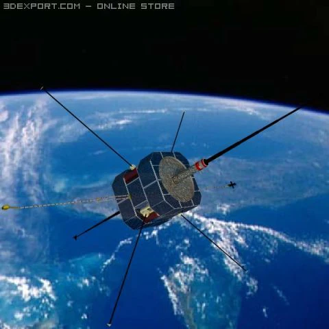 nasa fast satellite 3D Model .c4d .max .obj .3ds .fbx .stl .blend 