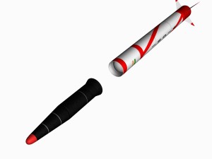 agni-i ballitic missile 3D 模型