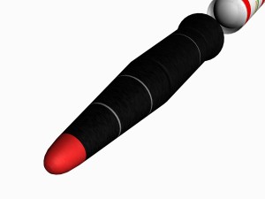 agni-i ballitic missile 3D 模型