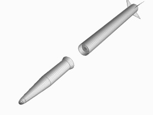 agni-i ballitic missile 3D 模型