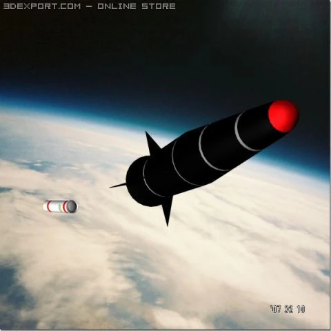 drdo agni ii mrbm 3D Model .c4d .max .obj .3ds .fbx .stl .blend