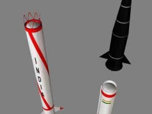 drdo agni ii mrbm 3D Model