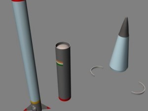 drdo agni2at Modelo 3D