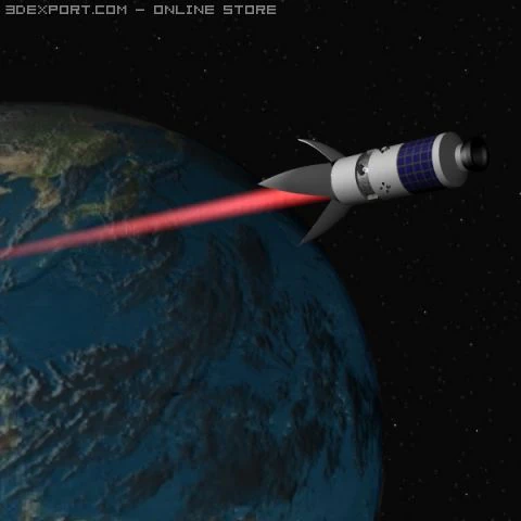 space based laser 3D Model .c4d .max .obj .3ds .fbx .stl .blend 