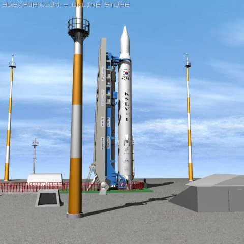 Naro-Startrampe 3D Modell .c4d .max .obj .3ds .fbx .stl .blend 