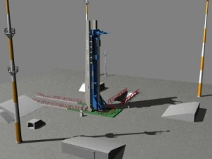 Naro-Startrampe 3D Modell