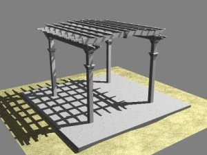 パーゴラ002 3Dモデル