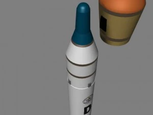 drdo shaurya srbm Modello 3D