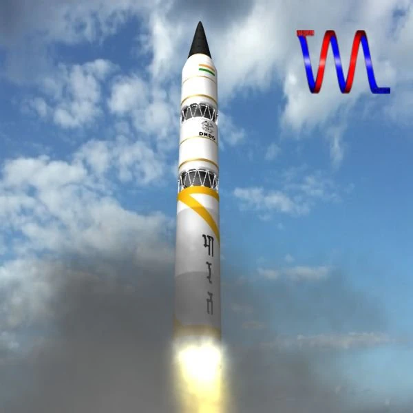 drdo agni5a missile 3D Model .c4d .max .obj .3ds .fbx .stl .blend 