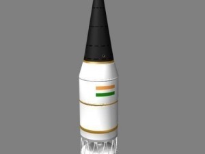 drdo agni5a missile Modelo 3D