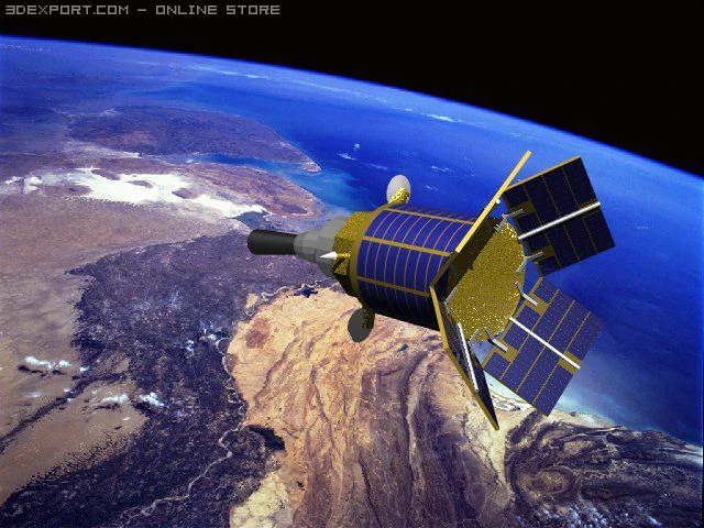 us dsp satellite 3D Model .c4d .max .obj .3ds .fbx .stl .blend 
