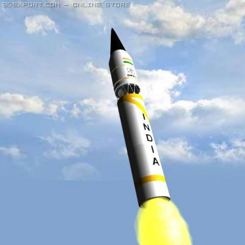 drdo agni3td irbm 3D Model .c4d .max .obj .3ds .fbx .stl .blend 