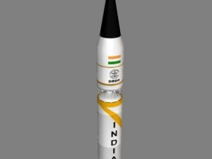 drdo agni3td irbm 3D Model