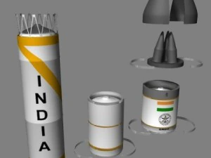 drdo agni3a irbm 3D Model