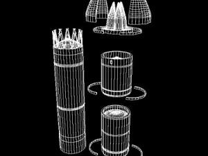drdo agni3a irbm 3D Model