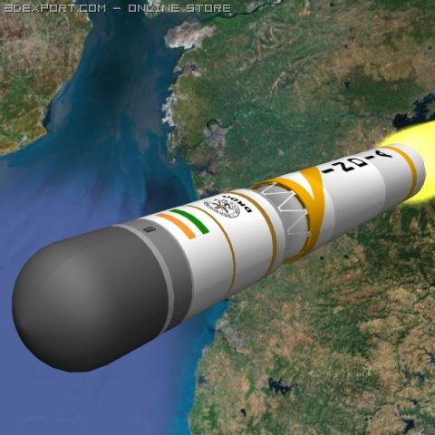 drdo agni3c irbm 3D Model .c4d .max .obj .3ds .fbx .stl .blend 