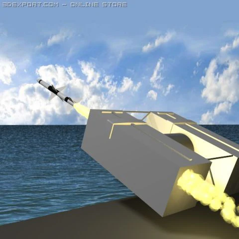 us sea sparrow missile system 3D Model .c4d .max .obj .3ds .fbx .stl .blend