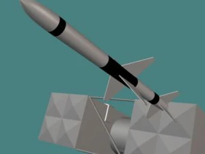 us sea sparrow missile system 3D Model