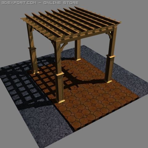 pergola 004 Modello 3D .c4d .max .obj .3ds .fbx .stl .blend 