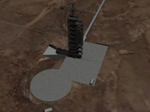 installation de lancement de Musudanri de la RPDC Modèle 3D