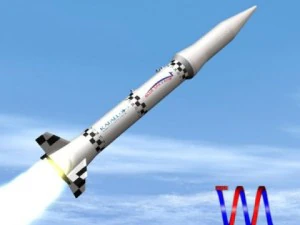 misil israel&iacute; gorri&oacute;n azul Modelo 3D