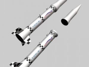 israeli blue sparrow missile 3D Model