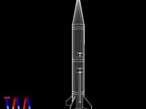 israeli black sparrow missile 3D मॉडल