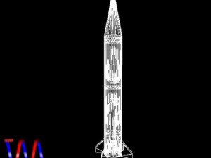israeli black sparrow missile 3D मॉडल