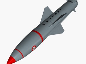prithv ii ballistic missile 3D 模型