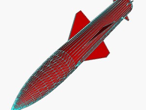 prithv ii ballistic missile 3D 模型