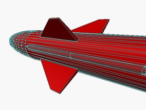 prithv ii ballistic missile 3D 模型