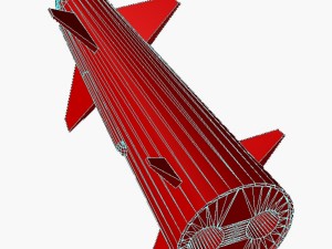prithv ii ballistic missile 3D 模型