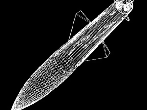 プリスブⅡ弾道ミサイル 3Dモデル