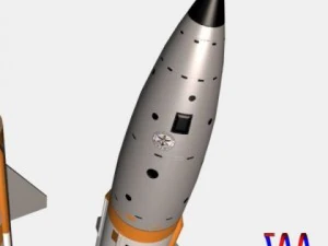 drdo pad interceptor missile 3D Model