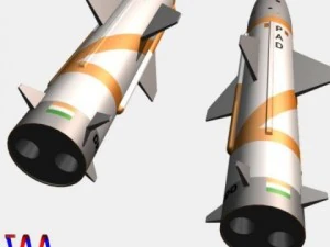 drdo pad interceptor missile 3D Model