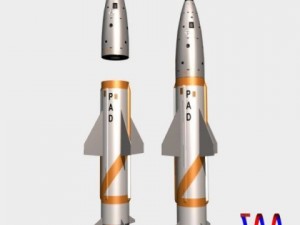 drdo pad interceptor missile 3D-Modell