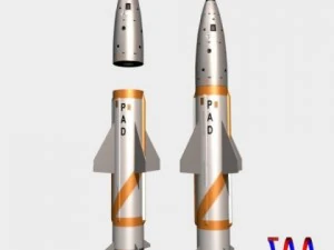 drdo pad interceptor missile 3D Model