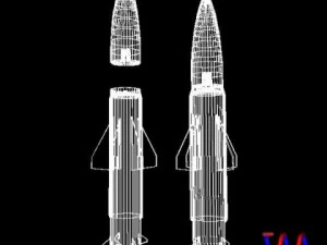 drdo pad interceptor missile 3D Model