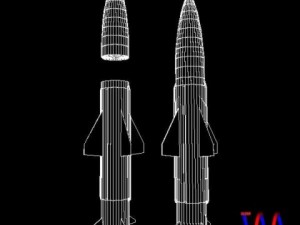 drdo pad interceptor missile 3D-Modell