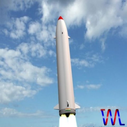 drdo prithv iii srbm missile 3D Model .c4d .max .obj .3ds .fbx .stl .blend 