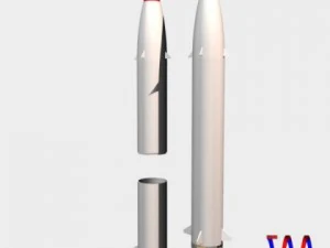 drdo prithv iii srbm missile 3D Model