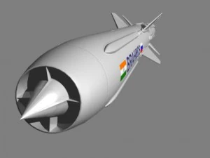 drdo brahmos llcm missile 3D Model