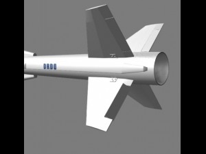 drdo akash sam missile 3D मॉडल
