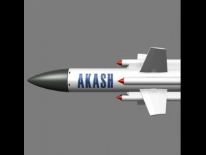 drdo akash sam missile 3D मॉडल