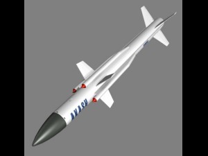 drdo akash sam missile 3D मॉडल