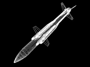 drdo akash sam missile 3D मॉडल