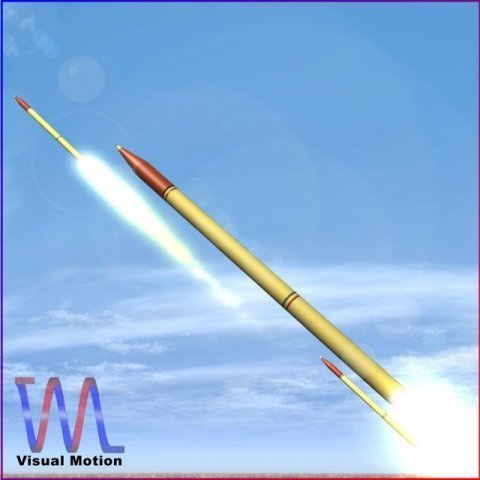 iranian missile fadjr 3  fadjr 5 ar 3D Модель .c4d .max .obj .3ds .fbx .stl .blend 