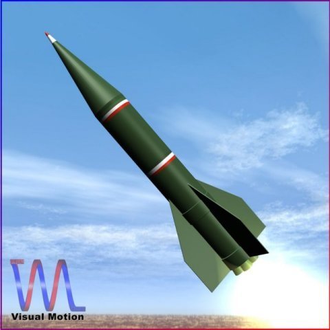iranian shahin i ar rocket Modelo 3D .c4d .max .obj .3ds .fbx .stl .blend 
