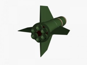 iranian shahin i ar rocket Modelo 3D